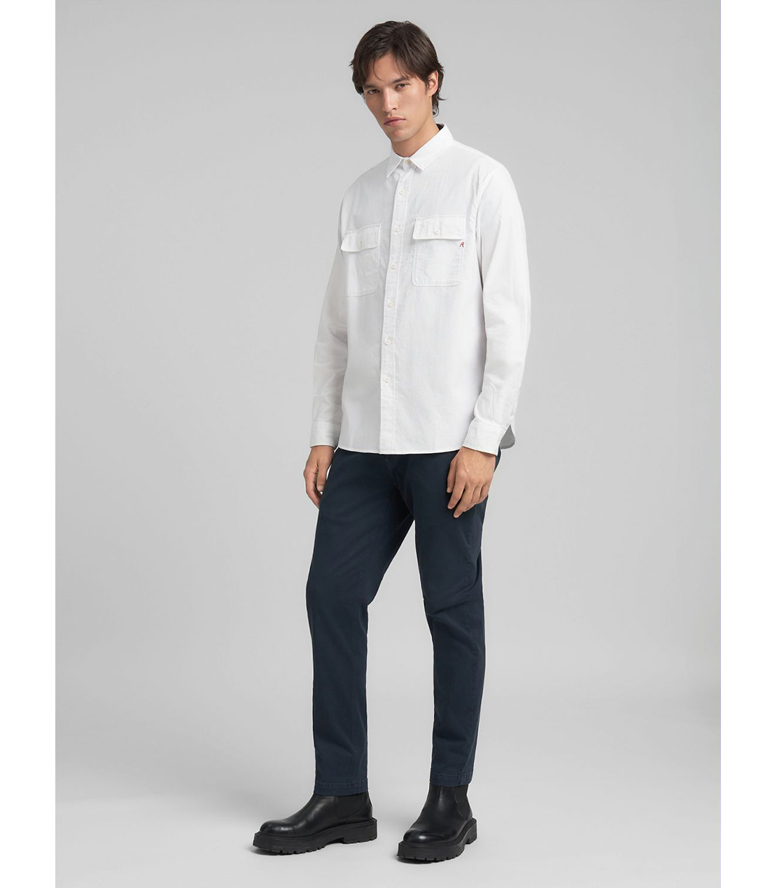 オックスフォードコットンシャツ 詳細画像 ホワイト 4